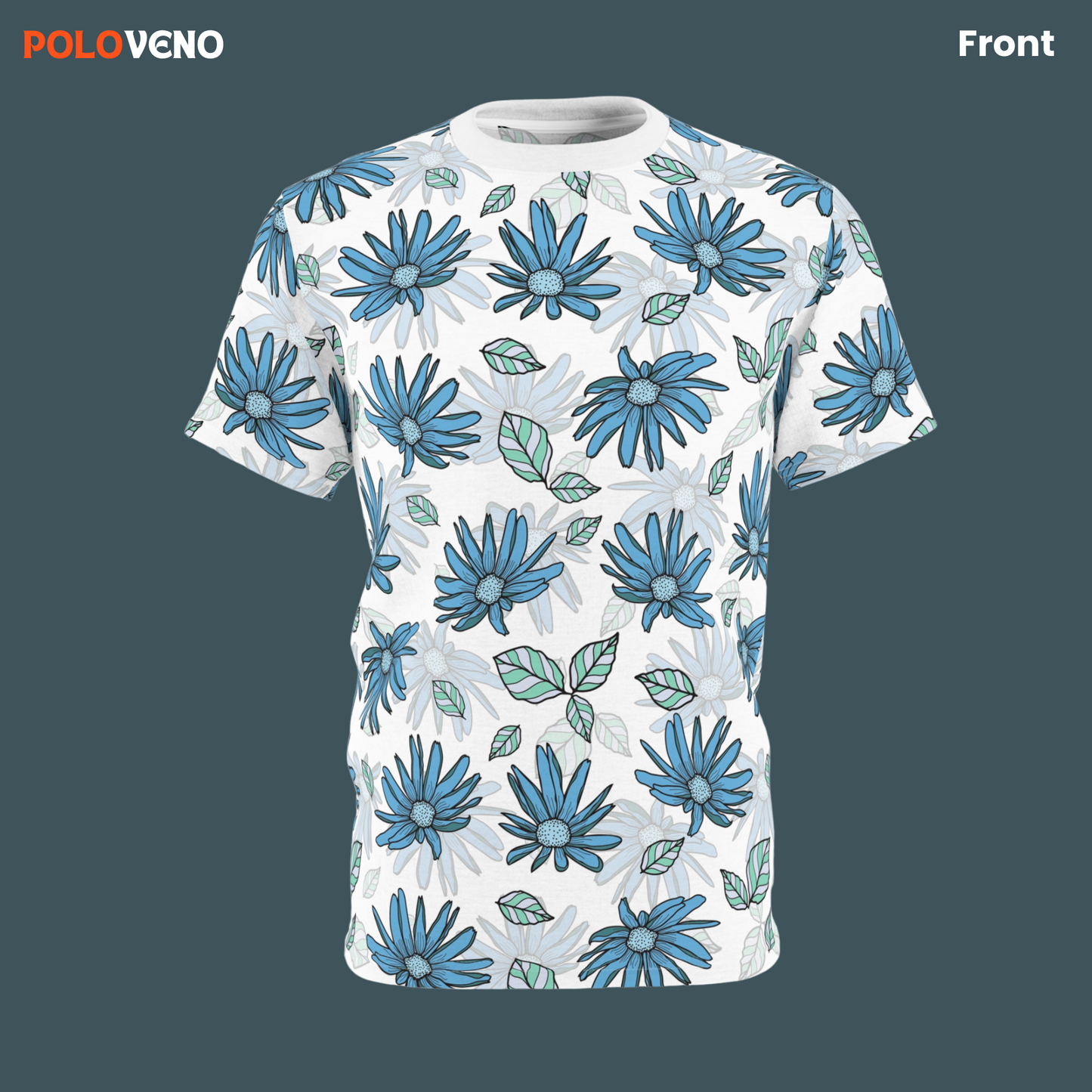 Vibrant Blue Flowers T-Shirt